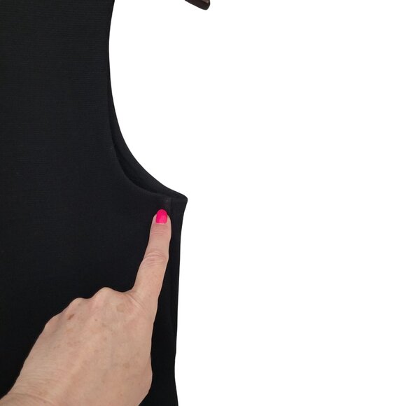 Banana Republic Black Sleeveless Wool Blend Mock Neck Top Womens Size 10 - Picture 8 of 8